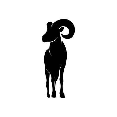 Keçi Logosu Tasarım Vektörü. Keçi logosu Şablonu