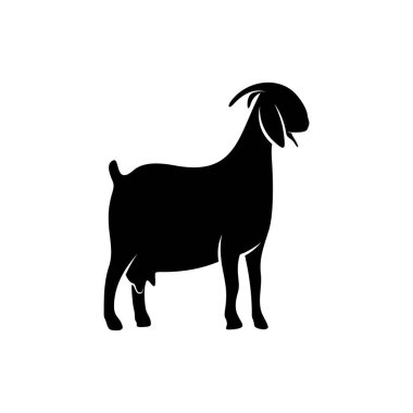 Keçi Logosu Tasarım Vektörü. Keçi logosu Şablonu