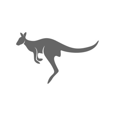 Kanguru Logo Tasarım Vektörü. Kanguru logo şablonu