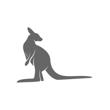 Kanguru Logo Tasarım Vektörü. Kanguru logo şablonu