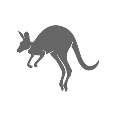 Kanguru Logo Tasarım Vektörü. Kanguru logo şablonu