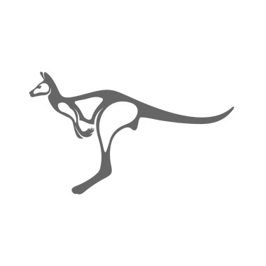 Kanguru Logo Tasarım Vektörü. Kanguru logo şablonu