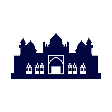 Cami Logosu Tasarım Vektör Şablonu. Cami Simgesi Sembolü. Soyut Çizim