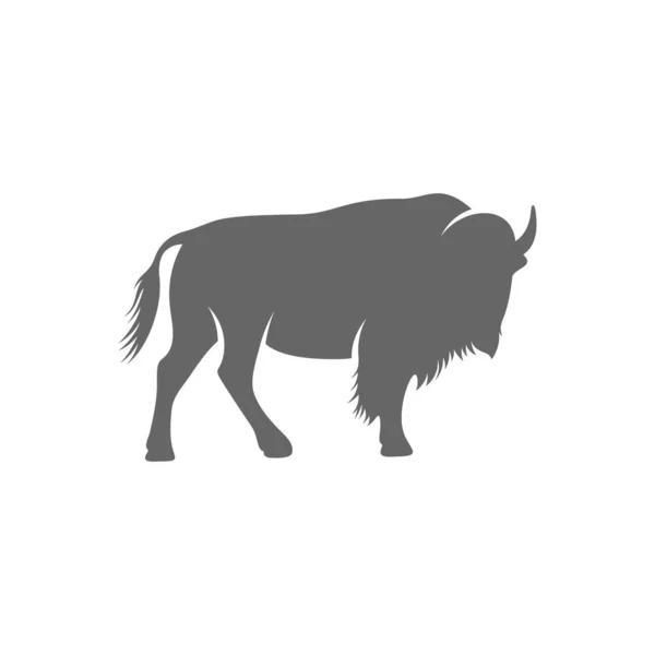 Bison Logo Design Vector. Model van het bizonlogo — Stockvector