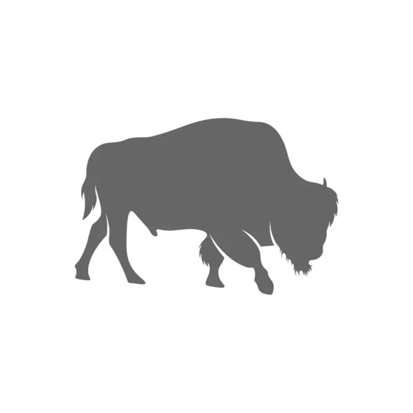 Bison Logo Design Vector. Modelo de logotipo Bison — Vetor de Stock