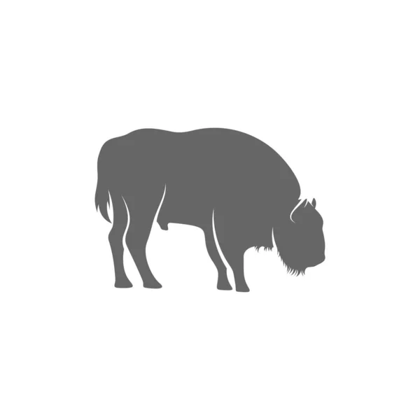 Bison Logo Design Vector. Modèle de logo de bison — Image vectorielle