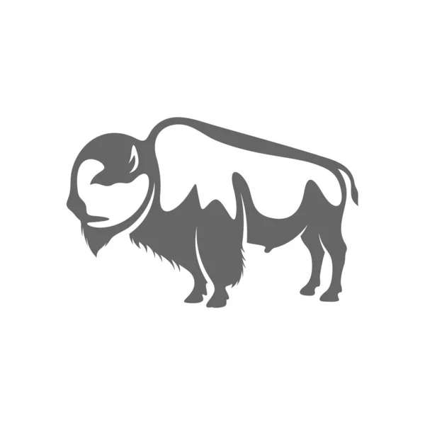 Bison Logo Design Vector. Model van het bizonlogo — Stockvector