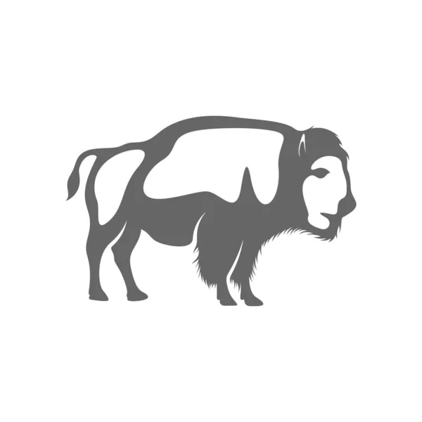 Bison Logo Σχεδιασμός Διάνυσμα. Πρότυπο λογότυπου Bison — Διανυσματικό Αρχείο