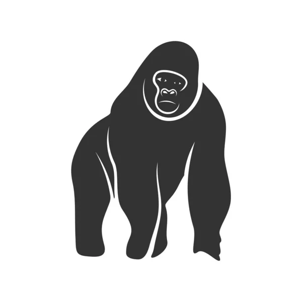 Gorilla Logo Design Vector. Modelo do logotipo do rei kong —  Vetores de Stock
