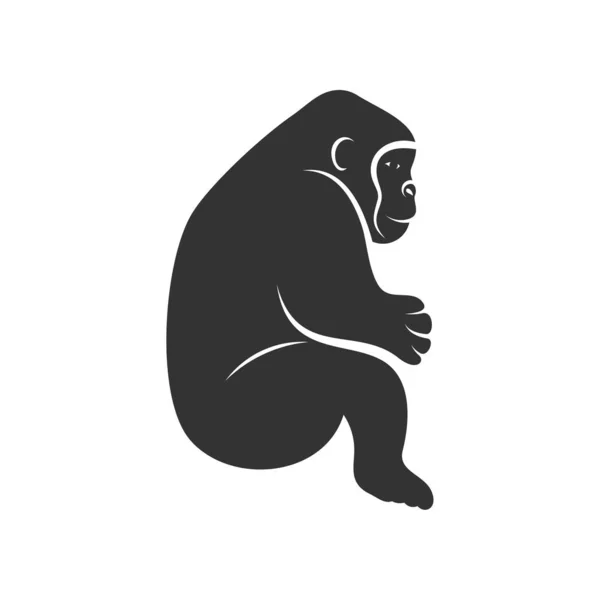 Gorilla Logo Design Vector. King kong logo Template — 스톡 벡터