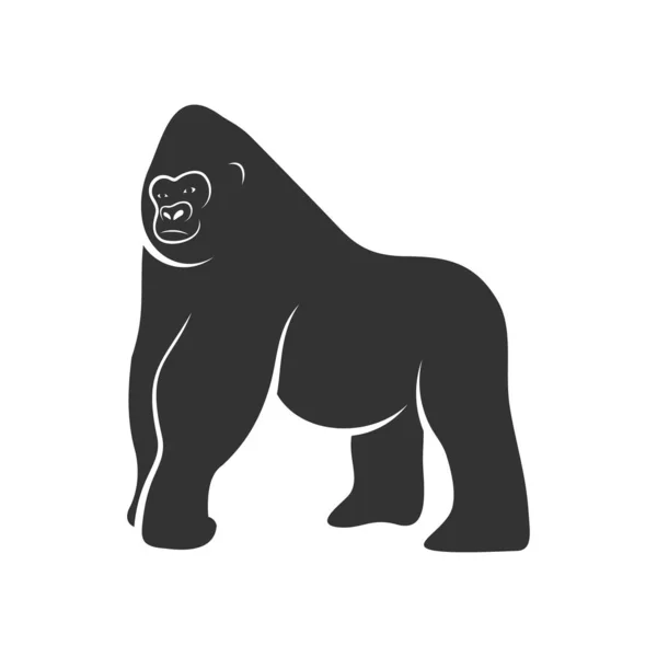 Gorilla Logo Design Vector. Modelo do logotipo do rei kong —  Vetores de Stock