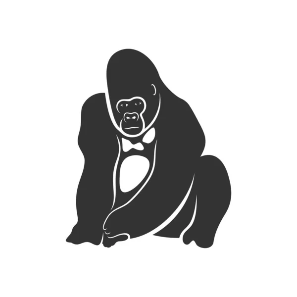 Gorilla Logo Design Vector. Logo King kong Plantilla — Vector de stock