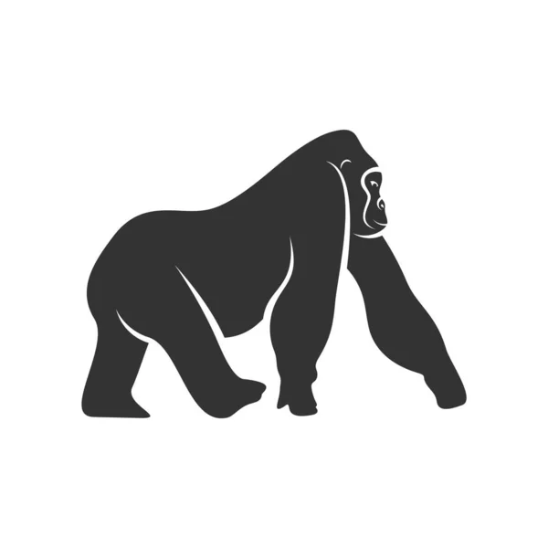 Gorilla Logo Design Vector. King kong logo Template — 스톡 벡터