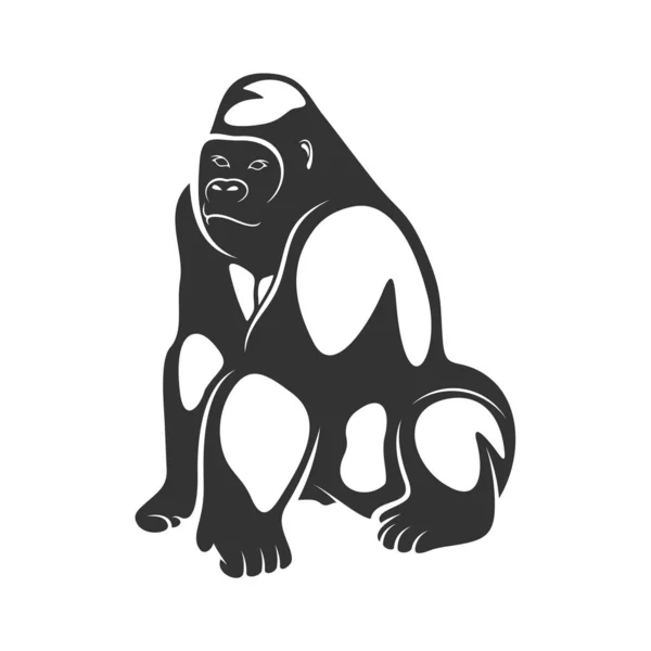 Вектор логотипа гориллы. Шаблон логотипа King Kong — стоковый вектор