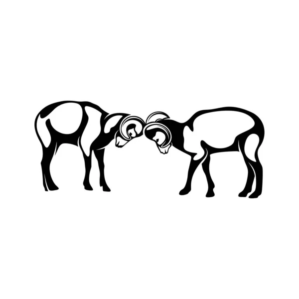 Вектор дизайна козы. Логотип козы — стоковый вектор
