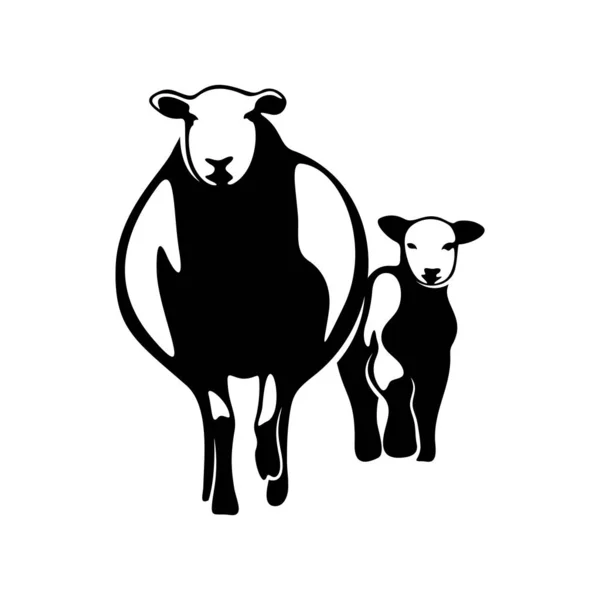 Wektor projektowania logo kóz. Wzór logo kozy — Wektor stockowy