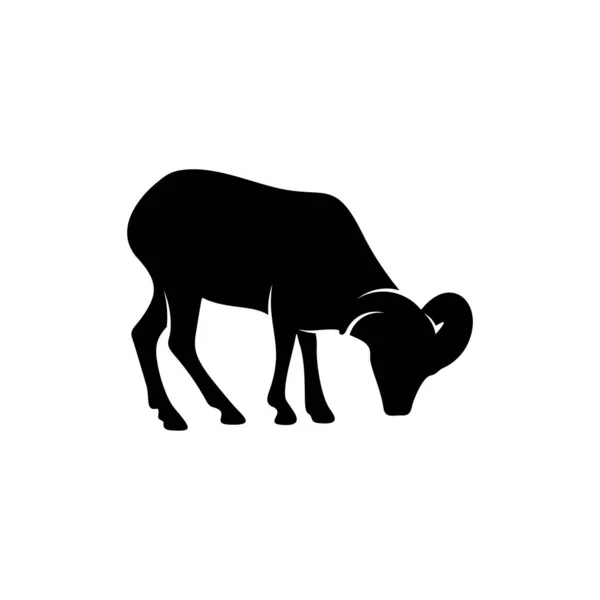 ヤギのロゴデザインベクトル。ヤギのロゴテンプレート — ストックベクタ