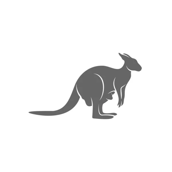 Kangaroo Logo Σχεδιασμός Διάνυσμα. Πρότυπο λογότυπου καγκουρό — Διανυσματικό Αρχείο