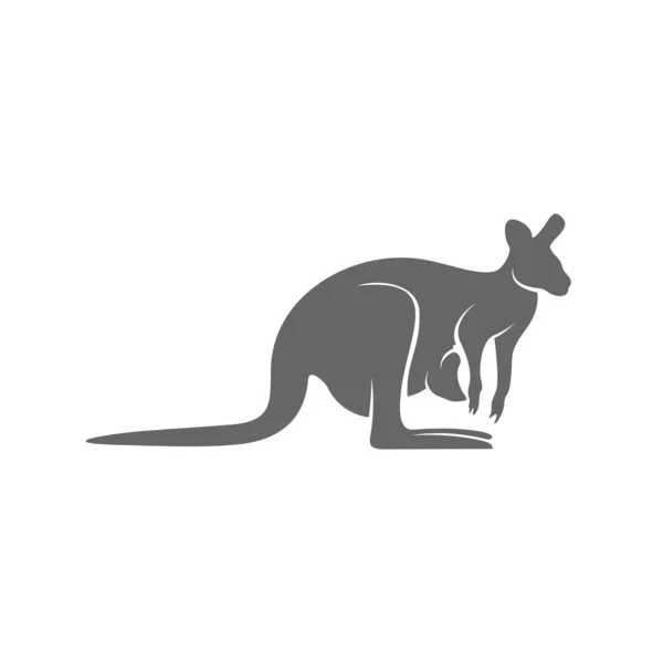 Kangaroo Logo Σχεδιασμός Διάνυσμα. Πρότυπο λογότυπου καγκουρό — Διανυσματικό Αρχείο