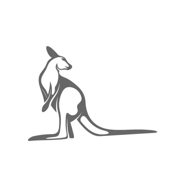 Kangaroo Logo Σχεδιασμός Διάνυσμα. Πρότυπο λογότυπου καγκουρό — Διανυσματικό Αρχείο