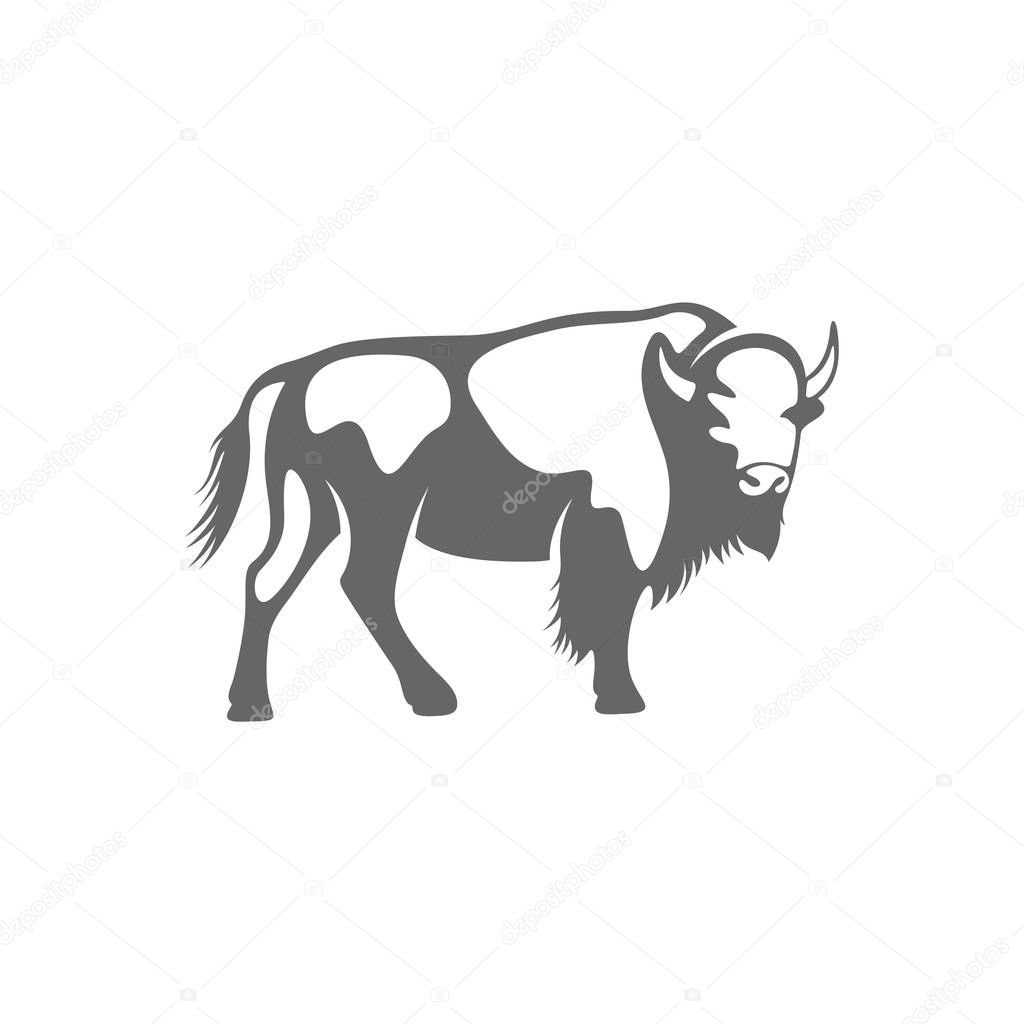 Bison Logo Design Vector. Bison logo Template