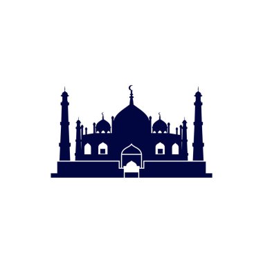 Cami Logosu Tasarım Vektör Şablonu. Cami Simgesi Sembolü. Soyut Çizim