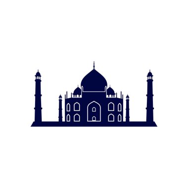 Cami Logosu Tasarım Vektör Şablonu. Cami Simgesi Sembolü. Soyut Çizim