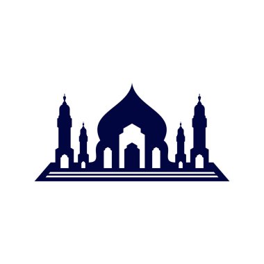 Cami Logosu Tasarım Vektör Şablonu. Cami Simgesi Sembolü. Soyut Çizim