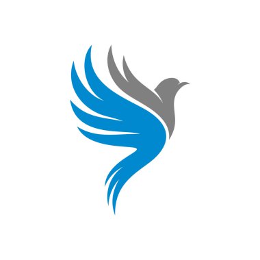 Güvercin logosu konsept vektörü. Kuş logosu şablonu. Simge sembolü. Görüntü
