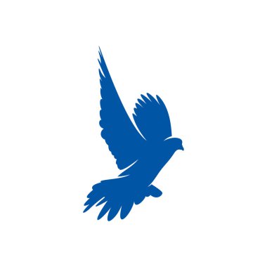 Güvercin logosu konsept vektörü. Kuş logosu şablonu. Simge sembolü. Görüntü