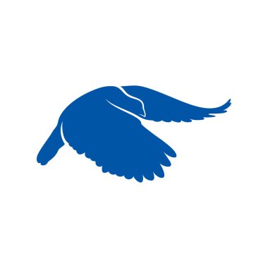 Güvercin logosu konsept vektörü. Kuş logosu şablonu. Simge sembolü. Görüntü