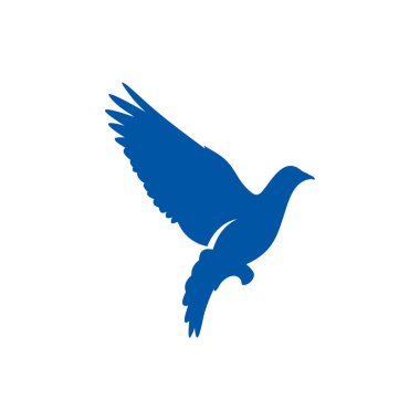 Güvercin logosu konsept vektörü. Kuş logosu şablonu. Simge sembolü. Görüntü