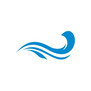 Su dalgası logo tasarım vektörü. Simge Sembolü. Şablon. Görüntü