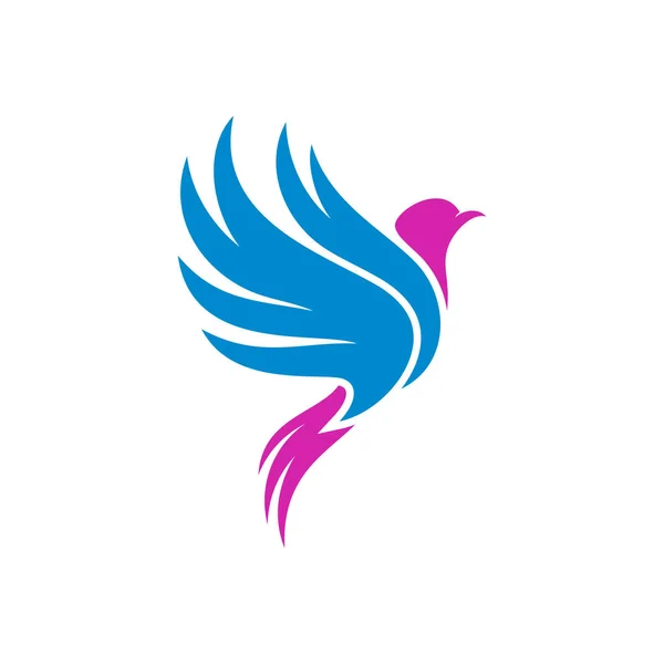 Diseño del logo de Dove vector conceptual. Plantilla logo Bird. Icono símbolo. Ilustración — Vector de stock