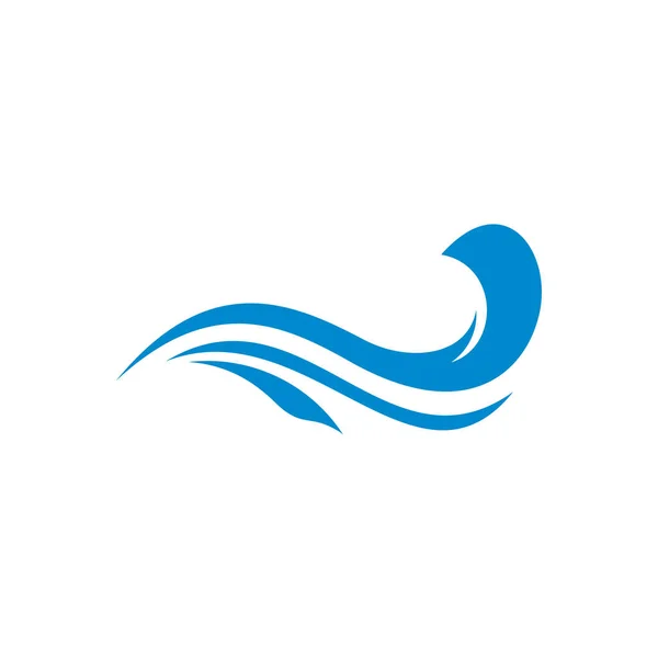 Vatten våg logotyp design vektor. Ikonsymbol. Mall. Illustration — Stock vektor