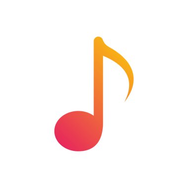 Music Note Logo Tasarım Konsepti Vektörü. Not Çal Müzik Logosu Şablonu. Simge Sembolü. Görüntü