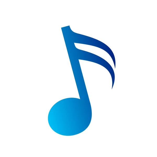 Music note logo design concept vektor. Note Play Musik-Logo-Vorlage. Symbolsymbol. Illustration — Stockvektor
