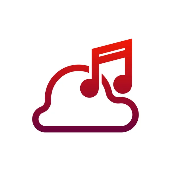 Music note logo design concept vektor. Note Play Musik-Logo-Vorlage. Symbolsymbol. Illustration — Stockvektor
