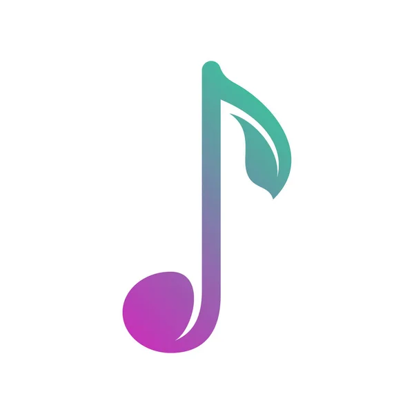 Music note logo design concept vektor. Note Play Musik-Logo-Vorlage. Symbolsymbol. Illustration — Stockvektor