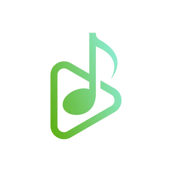 Music note logo design concept vektor. Note Play Musik-Logo-Vorlage. Symbolsymbol. Illustration — Stockvektor