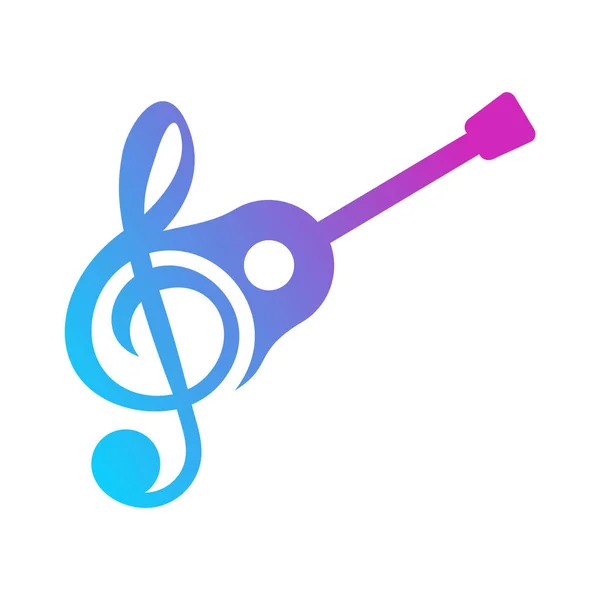 Music note logo design concept vektor. Note Play Musik-Logo-Vorlage. Symbolsymbol. Illustration — Stockvektor