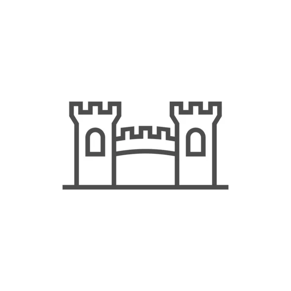 Castle logo design Vector Template. Abstract. Isolated building on white background, illustration — 스톡 벡터