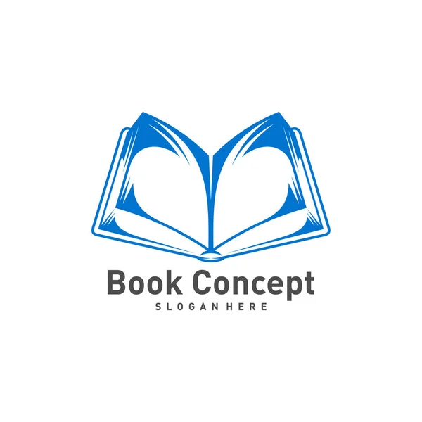 Libro Plantilla de diseño de logotipo. Libro icono logo concepto vector — Archivo Imágenes Vectoriales