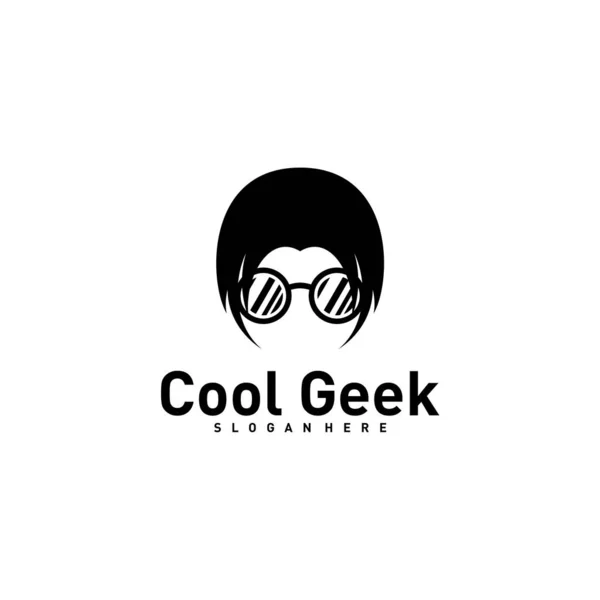 Modèle de conception de logo Geek sociale. Icône de design vectoriel Geek. Illustration — Image vectorielle