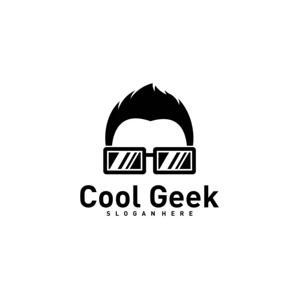 Modèle de conception de logo Geek sociale. Icône de design vectoriel Geek. Illustration — Image vectorielle