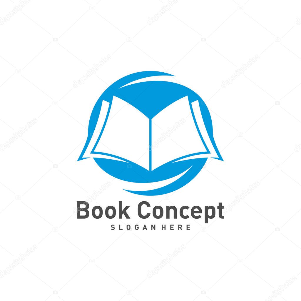 Book Logo design Template. Book icon logo concept vector