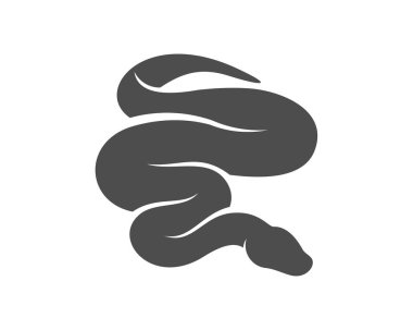Python yılan logo vektörü, Hayvan grafiği, Yılan tasarım şablonu çizimi