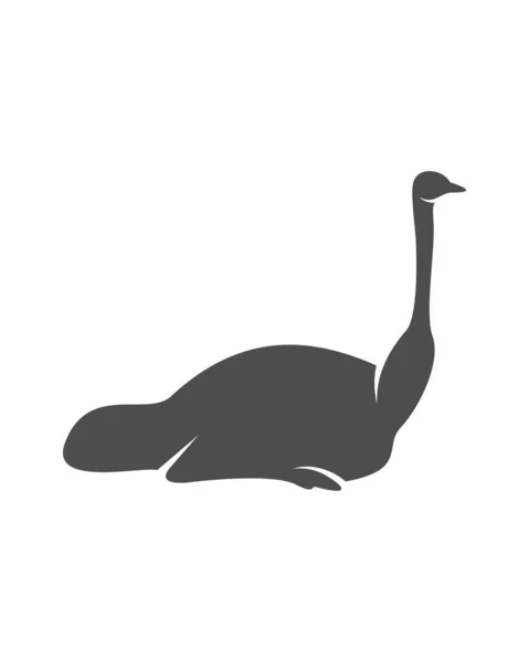 Ostrich Logo Vector Animal Graphic Ostrich Design Template Illustration — 스톡 벡터