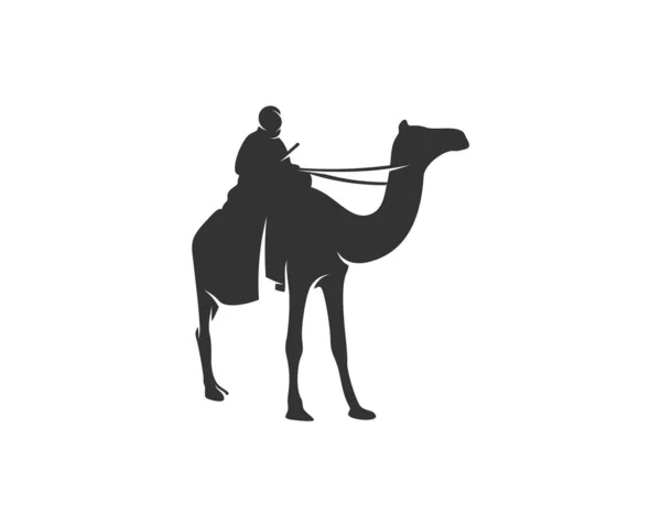 Вектор Логотипа Верблюда Животная Графика Верблюжий Дизайн — стоковый вектор