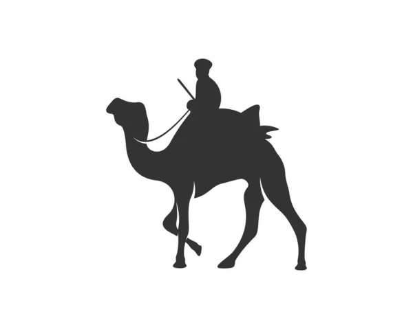 Wektor Logo Wielbłąda Grafika Zwierzęca Ilustracja Szablonu Wielbłąda — Wektor stockowy
